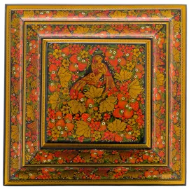 Ларец музыкальный "Загадка" с потайным ящиком, Хохлома