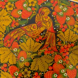 Ларец музыкальный "Загадка" с потайным ящиком, Хохлома