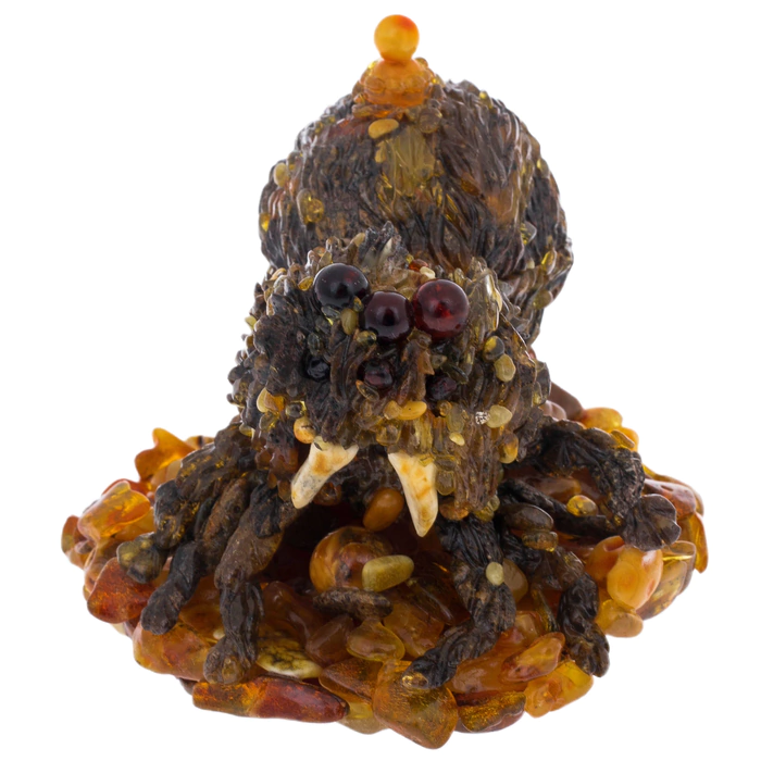 Souvenir box made of amber "Spider"