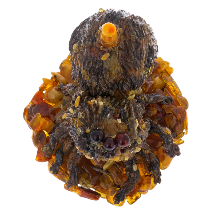Souvenir box made of amber "Spider"