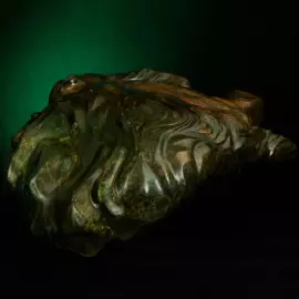 Авторская скульптура из нефрита "Морская черепаха на волне"