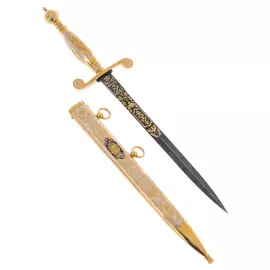 Кортик сувенирный из дамаска "Офицерский. Морской" Златоуст