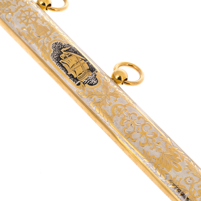 Souvenir cutlass from Damascus "Officer's cutlass. Marine" Zlatoust