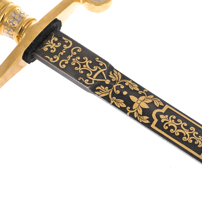 Souvenir cutlass from Damascus "Officer's cutlass. Marine" Zlatoust
