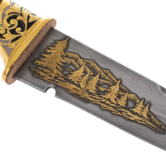 Souvenir knife "Hunting for a hare" Zlatoust
