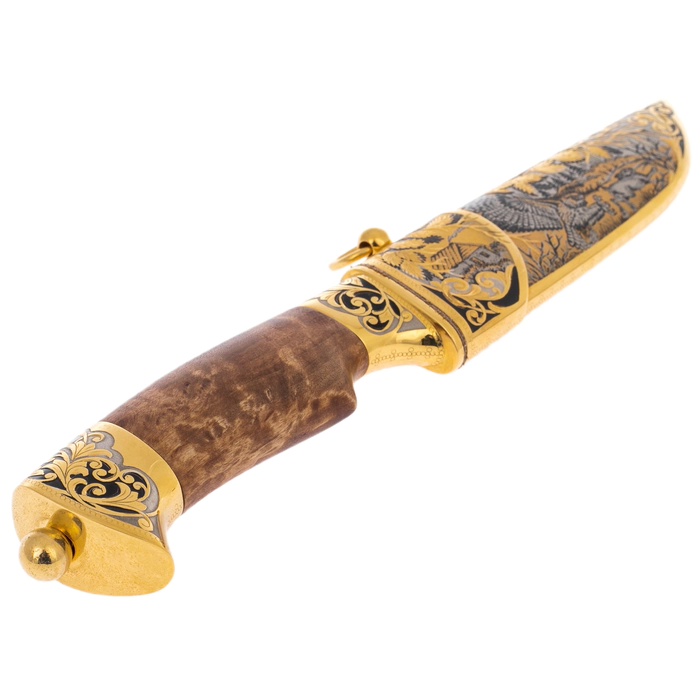 Souvenir knife "Hunting for a hare" Zlatoust