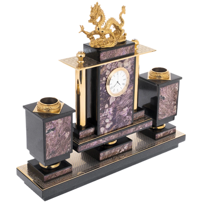 Executive desk set made of charoite "Dragon"