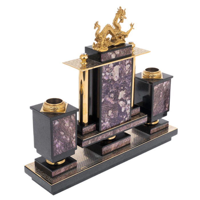 Executive desk set made of charoite "Dragon"