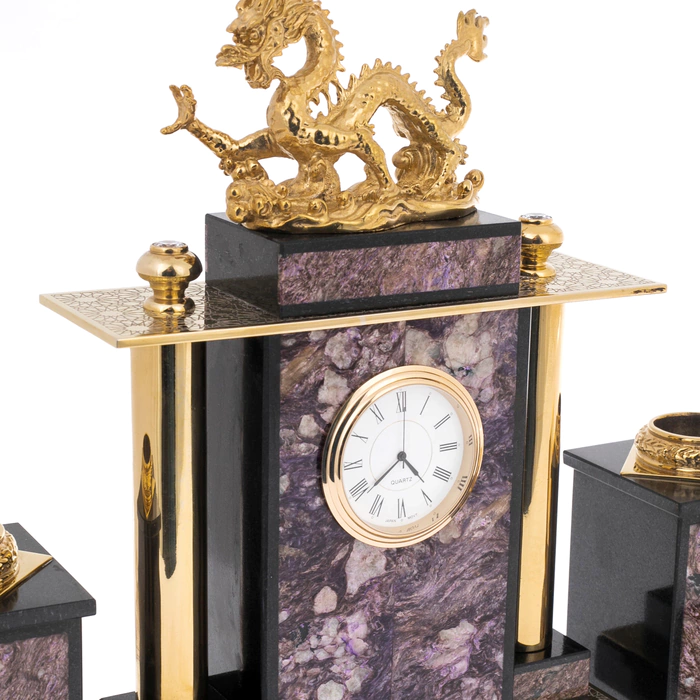 Executive desk set made of charoite "Dragon"