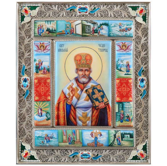 Silver icon of St. Nicholas the Wonderworker