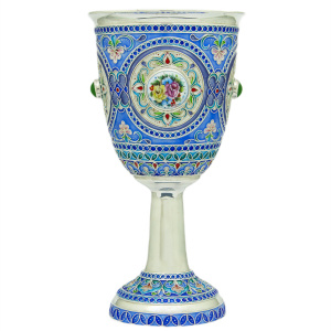 Pearl silver wine glass for 1 person, finish