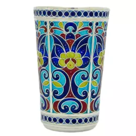 Набор стопок из серебра "Животные" на 6 персон, финифть