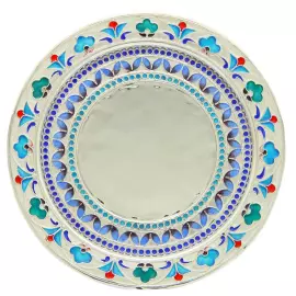 Чайная пара из серебра "Боярский" на 1 персону, финифть