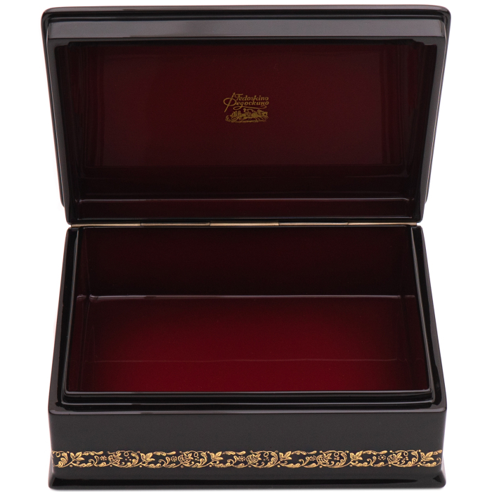 Casket "Church in Dubrovitsy" Larishev, Fedoskino