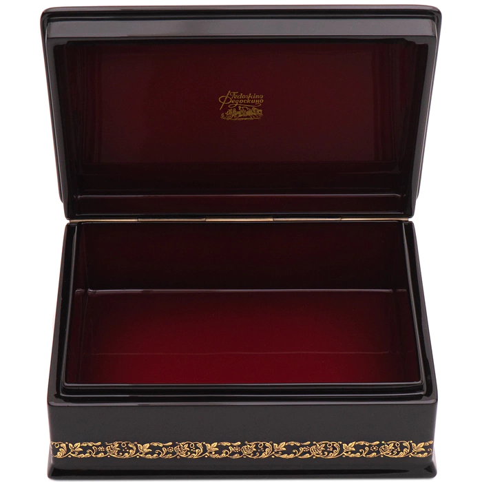 Casket "Church in Dubrovitsy" Larishev, Fedoskino