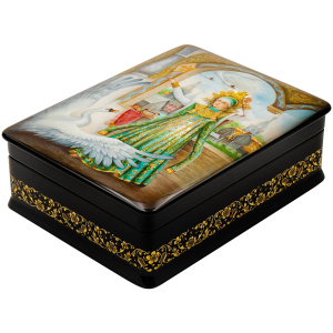 The box "The Swan Princess" by Deryuzhenko, Fedoskino
