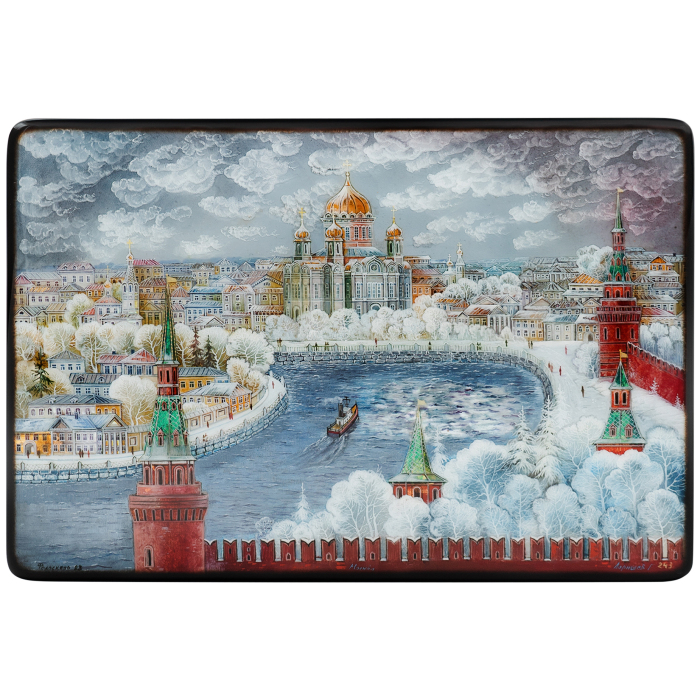 Moscow jewelry box Larishev, Fedoskino