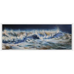 The author's oil painting "Raging Wave"