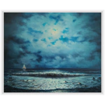 The author's oil painting "Night Lights"