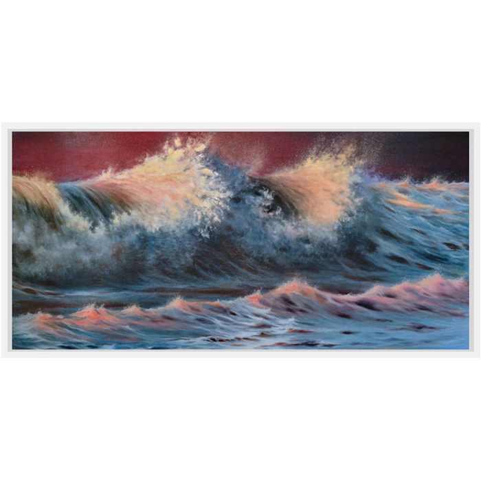 The author's oil painting "Raging Wave"