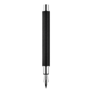 Fountain pen made of silver and brass "Status" black and silver