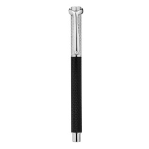 Fountain pen made of silver and brass "Status" black and silver
