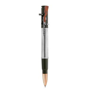 Ballpoint pen made of silver and brass "with a Shpagin submachine gun. Professional"