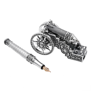 Fountain pen made of gold and silver "Exclusive - Cannon"