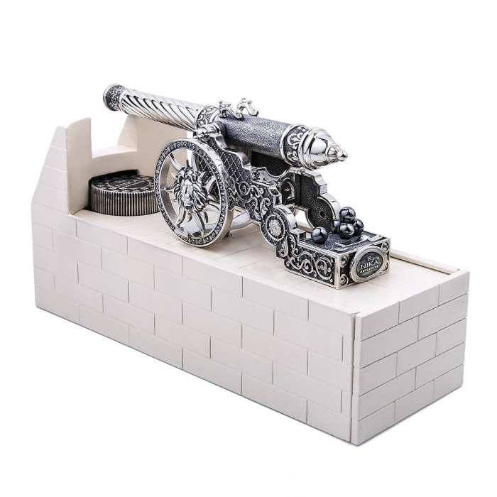 Fountain pen made of gold and silver "Exclusive - Cannon"