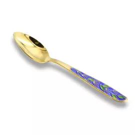 Сервиз чайный серебряный "Золотая рыбка" на 2 персоны, 8 предметов