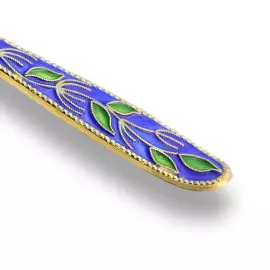 Сервиз чайный серебряный "Золотая рыбка" на 2 персоны, 8 предметов