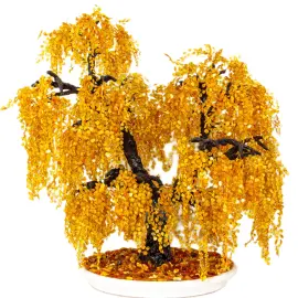 Дерево из янтаря "Плакучая ива" Дерево из янтаря "Плакучая ива"