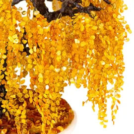 Дерево из янтаря "Плакучая ива" Дерево из янтаря "Плакучая ива"