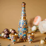 Silver liqueur set "Painting" for 2 persons