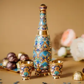 Набор серебряный ликерный "Роспись" на 2 персоны Набор серебряный ликерный "Роспись" на 2 персоны