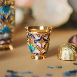 Набор серебряный ликерный "Роспись" на 2 персоны Набор серебряный ликерный "Роспись" на 2 персоны