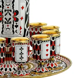 Набор серебряный для вина "Карты" на 12 персон Набор серебряный для вина "Карты" на 12 персон