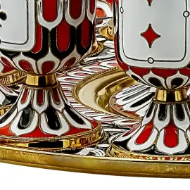 Набор серебряный для вина "Карты" на 12 персон Набор серебряный для вина "Карты" на 12 персон