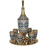 Oriental liqueur set (silver, enamel)