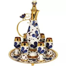 Набор для вина серебряный "Бабочка" на 6 персон