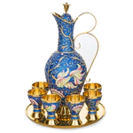 Silver "Fish" liqueur set for 6 persons