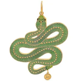 Елочная игрушка "Змея" из серебра Елочная игрушка "Змея" из серебра
