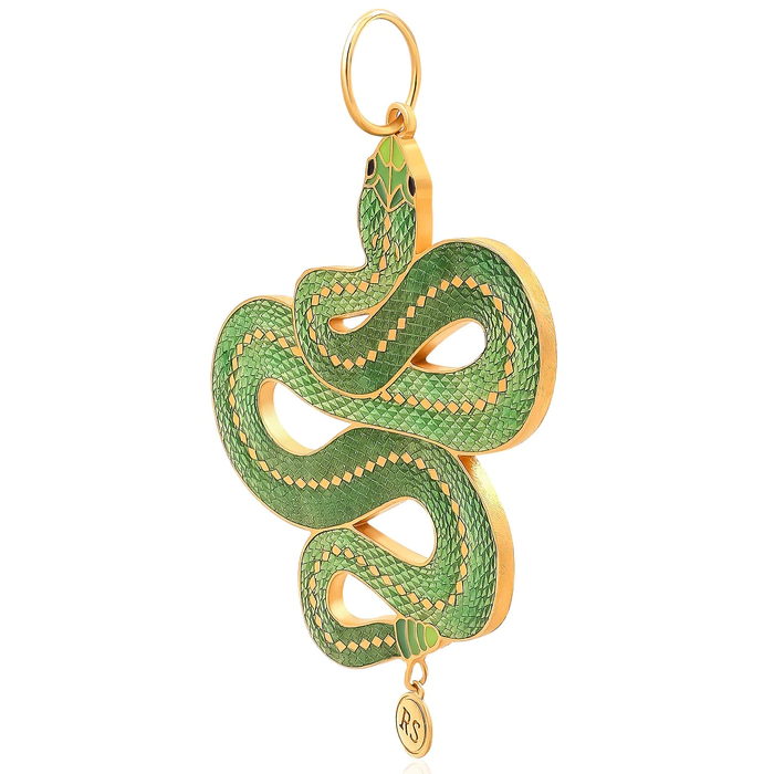 Christmas tree toy "Snake" made of silver