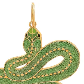 Елочная игрушка "Змея" из серебра Елочная игрушка "Змея" из серебра