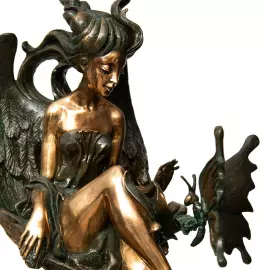 The author's bronze sculpture "The Fluttering Mystery"