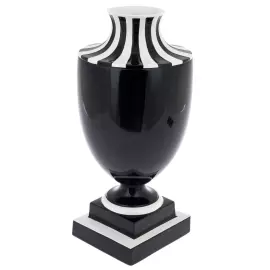 Ваза "Классика" черная с белой отделкой