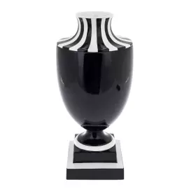 Ваза "Классика" черная с белой отделкой