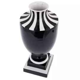 Ваза "Классика" черная с белой отделкой