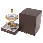 Икорница на подставке из мрамора "Рыбы" Златоуст