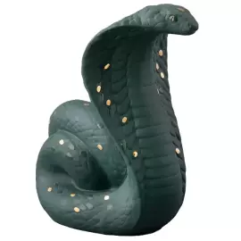 Скульптура фарфоровая "Кобра. Нефрит" в подарочной коробке